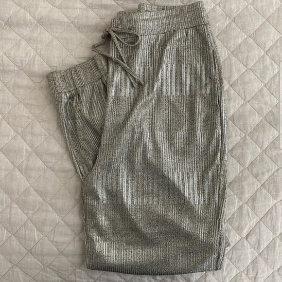 ANTROPOLOGiE  BISHOP YOUN FOR WOMEN SIZE S Silver Tapered Track Pants - Picture 4 of 5